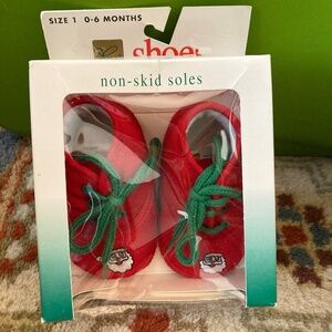 NEW Baby Christmas Shoes 0-6 months